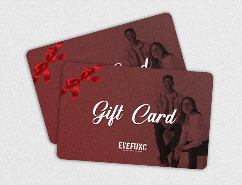 Gift card eyeglasses and frames